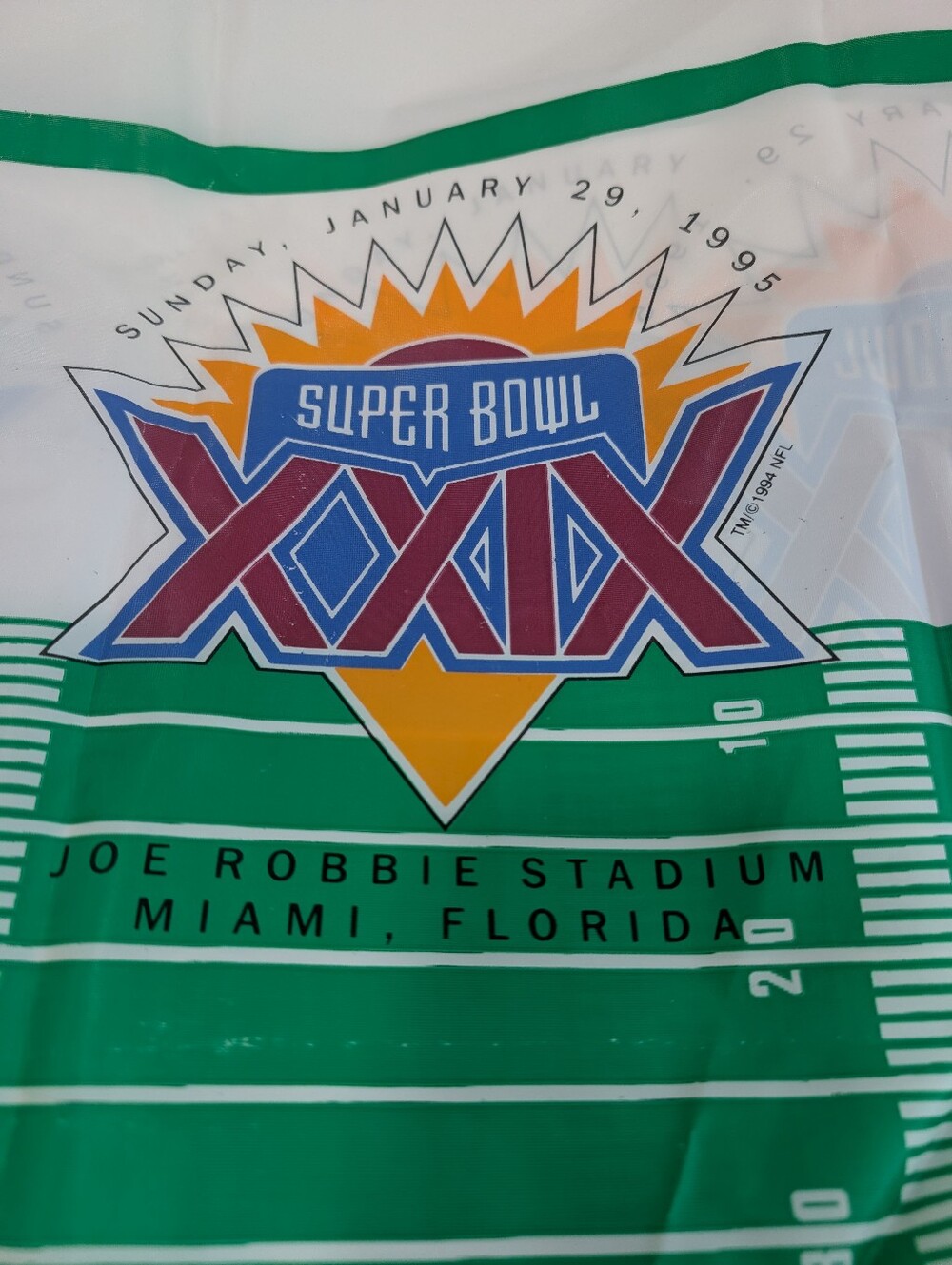 Super Bowl XXIX Decorative Party Tablecloth - Green
